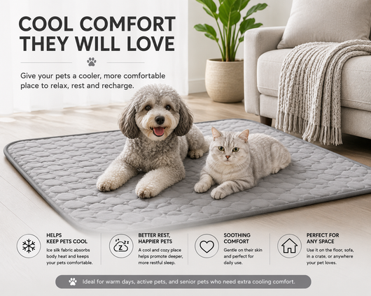Dog Wares CryoPaw™ XL Cooling Mat.  Extra Large Dog Cooling Mat - Durable Summer Pet Bed for Dogs and Cats, Ideal for Comfort and Relaxation